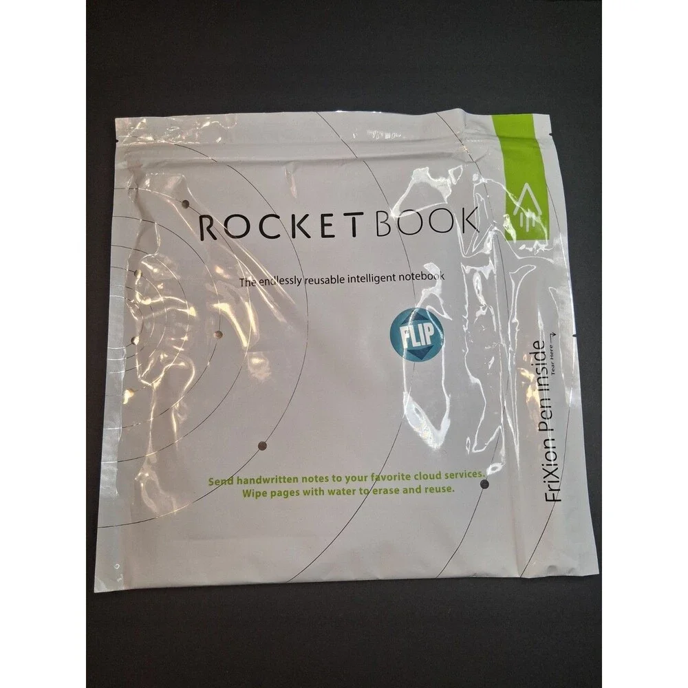 Rocketbook Flip Smart Reusable Notepad, 8.5x11, Black